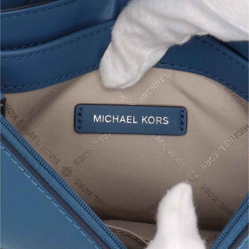 MICHAEL KORS マイケルコース/ウーヴンレザーフラップッチェーンショルダー 青//ABランク/42
