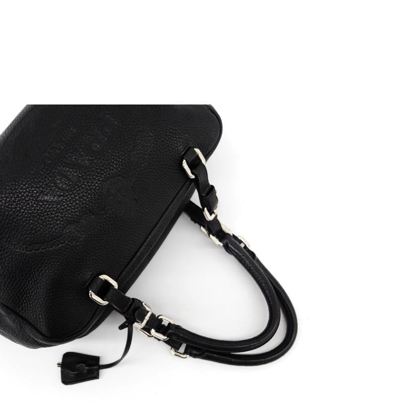 PRADA プラダ/レザーエンボスロゴミニボストン//Aランク/75