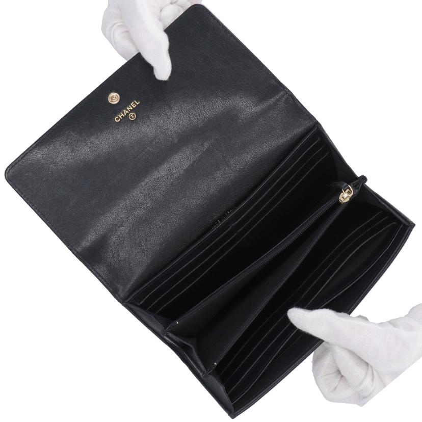 CHANEL シャネル/マドモアゼル/ラムレザーフラップウォレット/A80971//275*****/ABランク/91