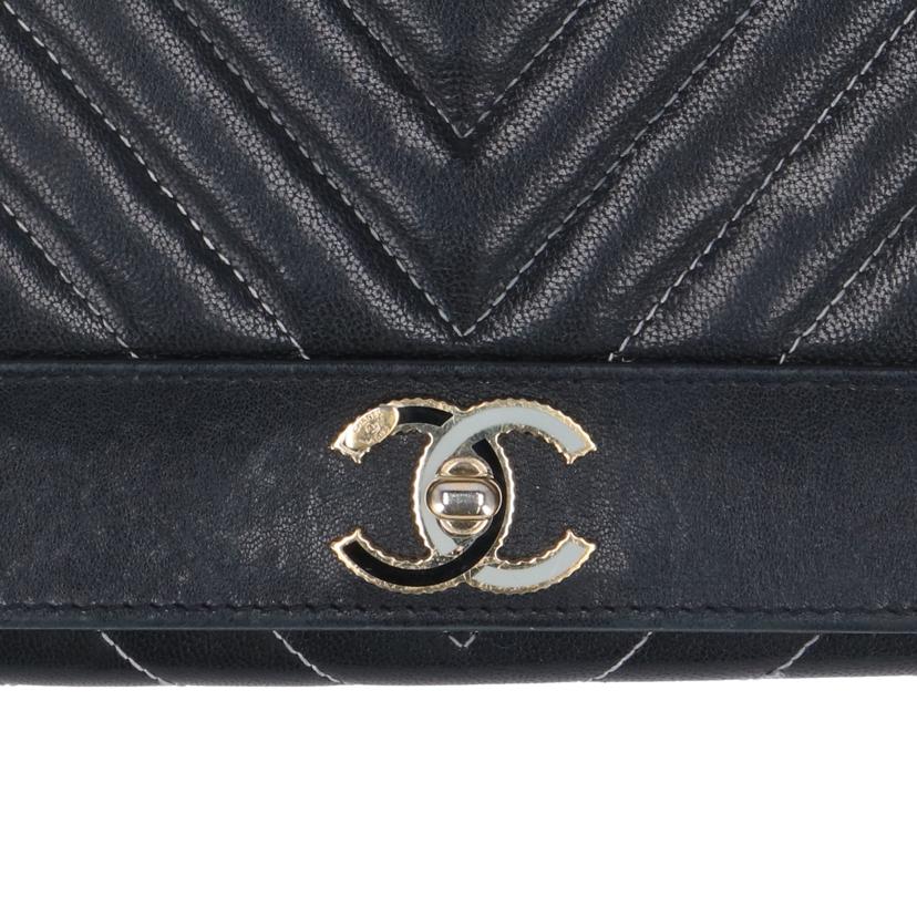 CHANEL シャネル/マドモアゼル/ラムレザーフラップウォレット/A80971//275*****/ABランク/91