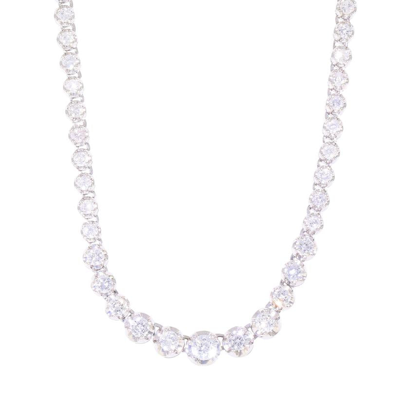 /◎Pt850テニスダイヤネックレス5.00ct//Aランク/59