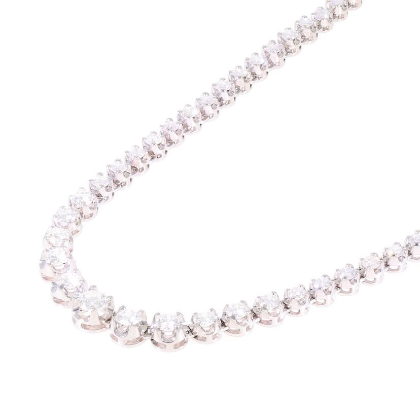 /◎Pt850テニスダイヤネックレス5.00ct//Aランク/59