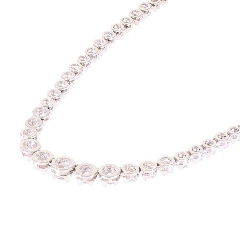 /◎Pt850テニスダイヤネックレス5.00ct//Aランク/59