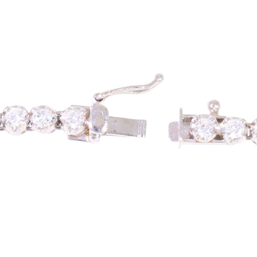 /◎Pt850テニスダイヤネックレス5.00ct//Aランク/59