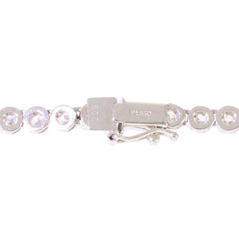 /◎Pt850テニスダイヤネックレス5.00ct//Aランク/59