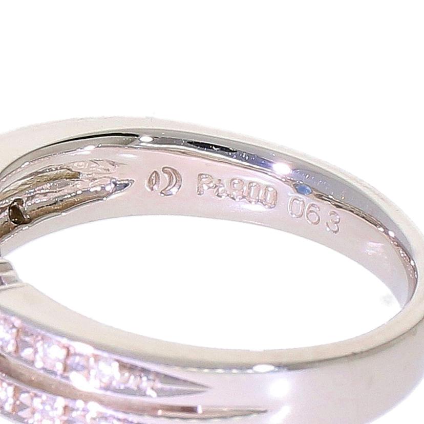 Pt900アクアマリンダイヤリング0.63/D0.16ct//ABランク/92