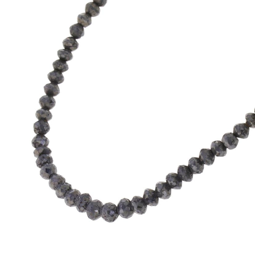 / K14WGブラックダイヤネックレス50.00ct //Aランク/92