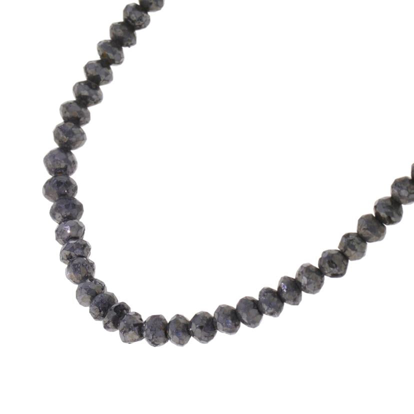 / K14WGブラックダイヤネックレス50.00ct //Aランク/92
