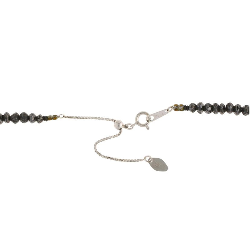 / K14WGブラックダイヤネックレス50.00ct //Aランク/92