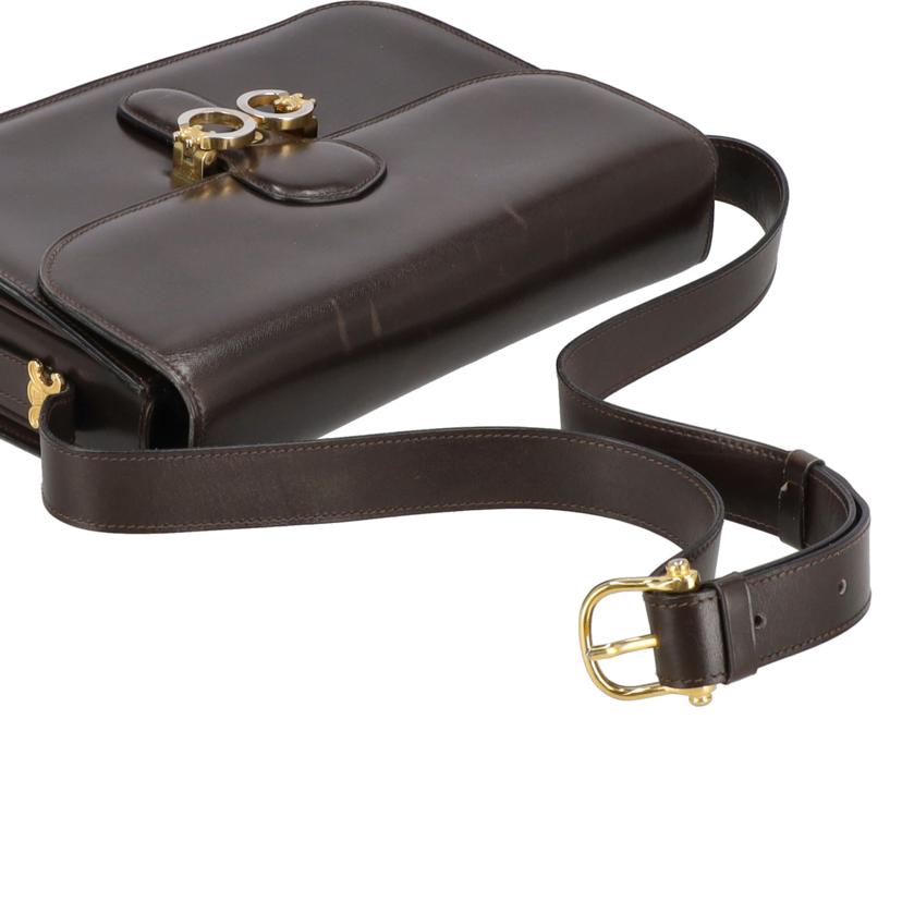 CELINE セリーヌ/ヴィンンテージ/マカダムバックルレザーフラップショルダー //ABランク/24