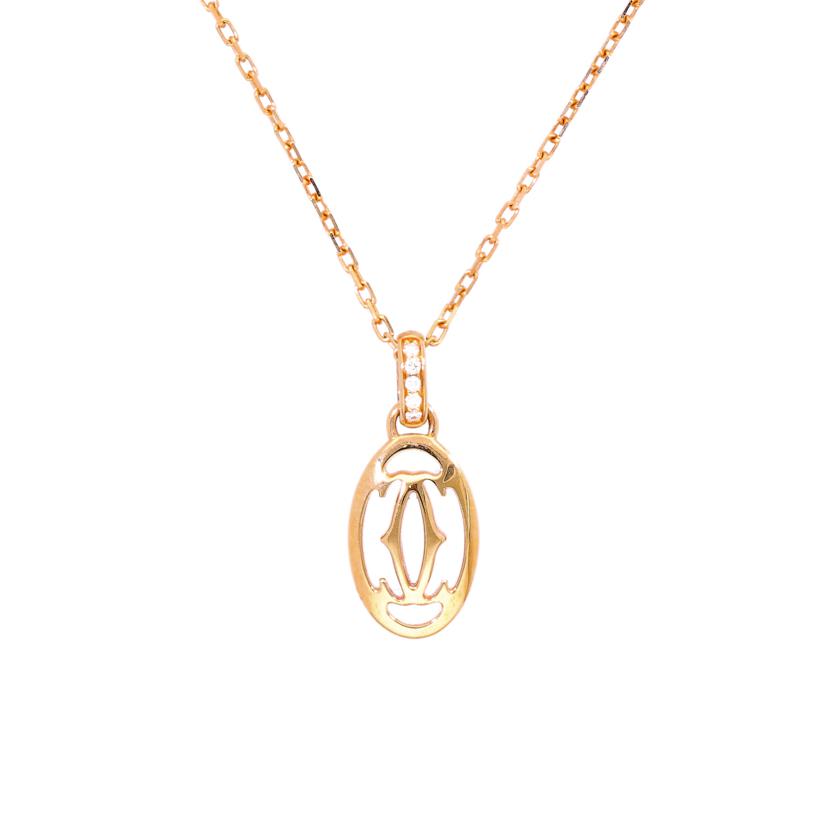 Cartier カルティエ/ロゴドゥーブルC/ダイヤネックレス/0//ABランク/93
