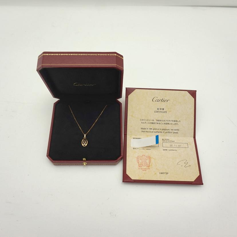 Cartier カルティエ/ロゴドゥーブルC/ダイヤネックレス/0//ABランク/93
