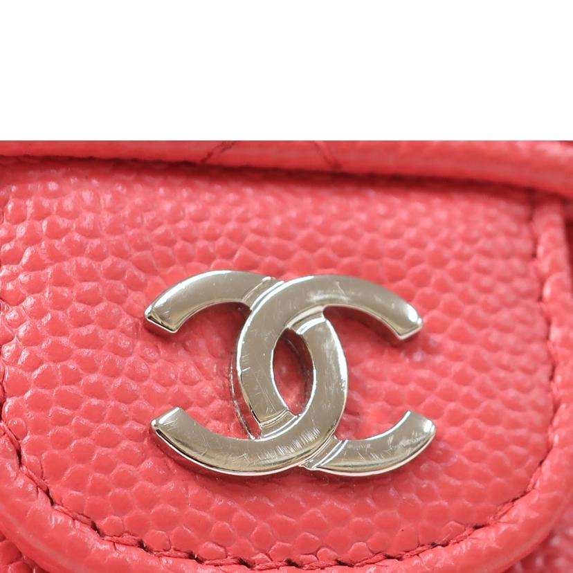 CHANEL シャネル/キャビアスキン 二つ折り財布 ピンク//ABランク/65