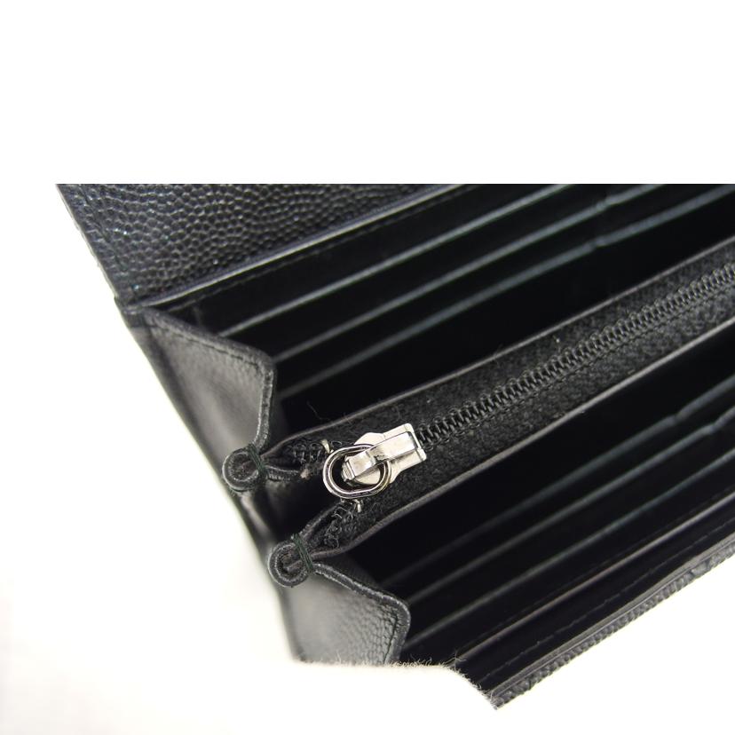 CHANEL シャネル/マトラッセ/キャビアスキン/二つ折り長財布/ブラック・ラメ/A80758//248*****/Bランク/04