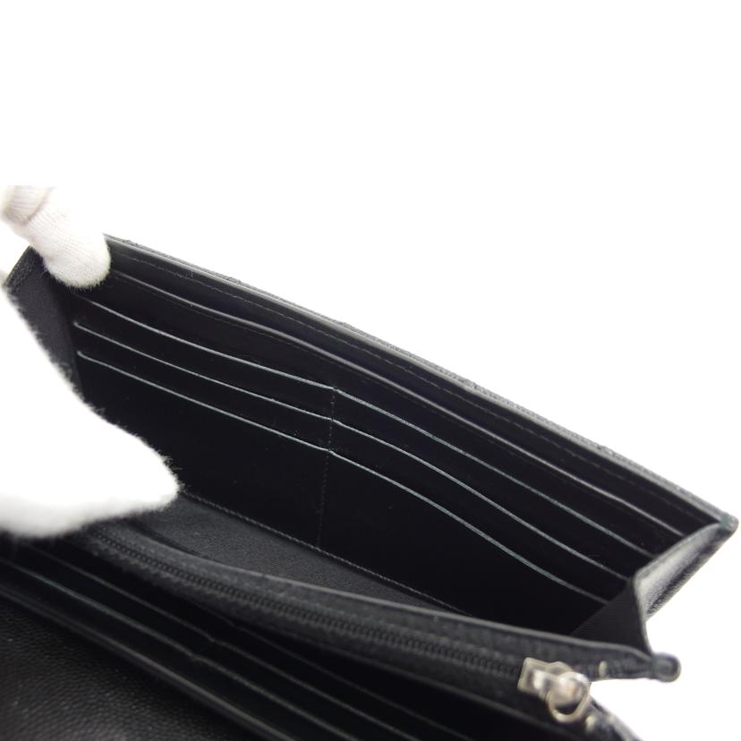 CHANEL シャネル/マトラッセ/キャビアスキン/二つ折り長財布/ブラック・ラメ/A80758//248*****/Bランク/04