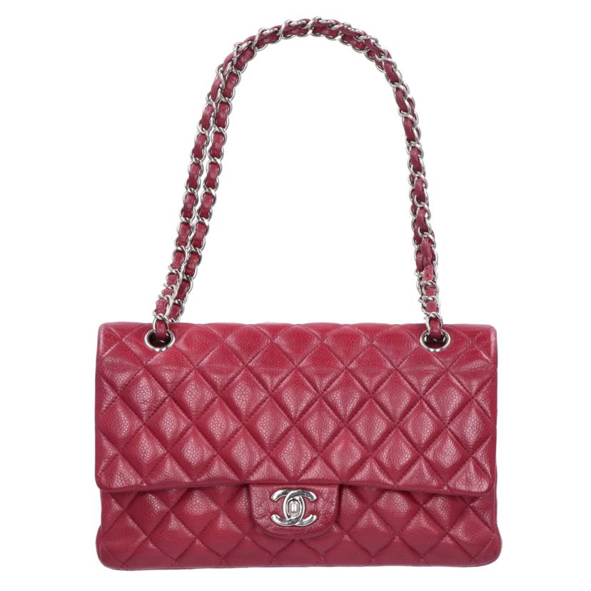CHANEL シャネル/マトラッセ/キャビアスキンWフラップチェーンショルダー/レッド/A01112//169*****/ABランク/75