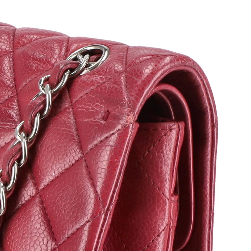 CHANEL シャネル/マトラッセ/キャビアスキンWフラップチェーンショルダー/レッド/A01112//169*****/ABランク/75