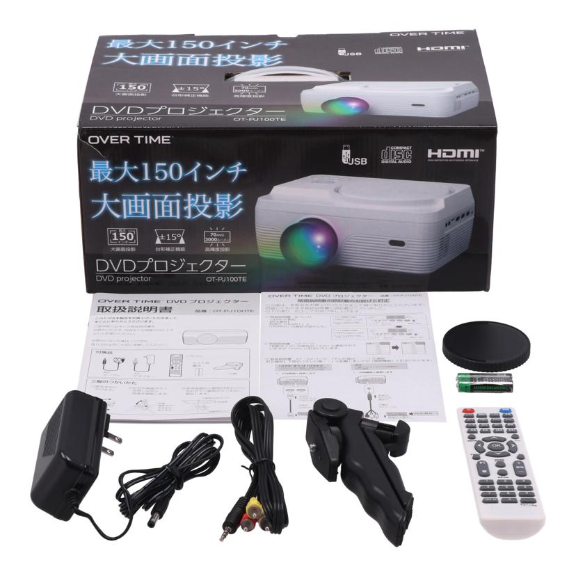 OVER TIME ダイアモンドヘッド /DVDプレーヤー搭載LEDプロジェクター/OT-PJ100TE//JAN4580050182667/Bランク/62
