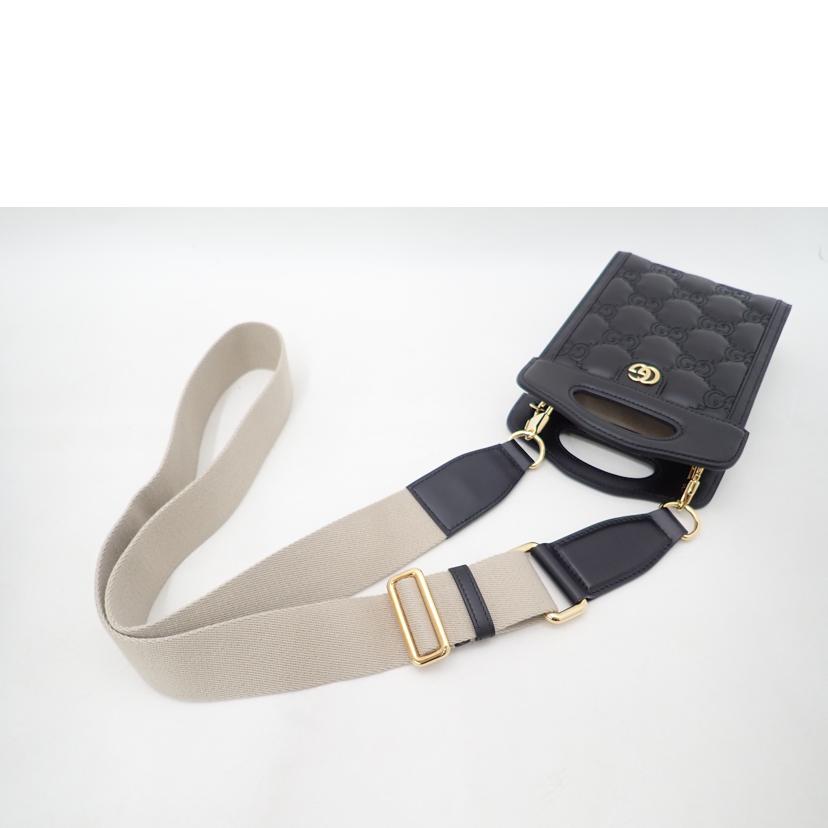 GUCCI グッチ/GGマトラッセミニトップハンドルショルダー/ブラック/723776//524***/SAランク/69
