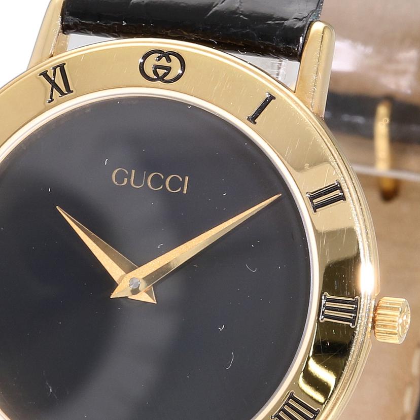 GUCCI グッチ/GUCCI/ゴールド/ブラック文字盤クォーツ/3000.2.M//055****/ABランク/06