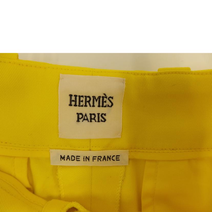 HERMES エルメス/◇HERMES ロールアップパンツ/イエロー//ABランク/82