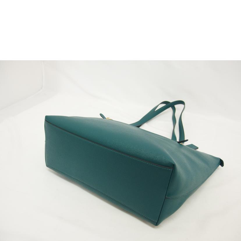 COACH コーチ/レザートートバッグ/グリーン/F79608//H19**/Aランク/04