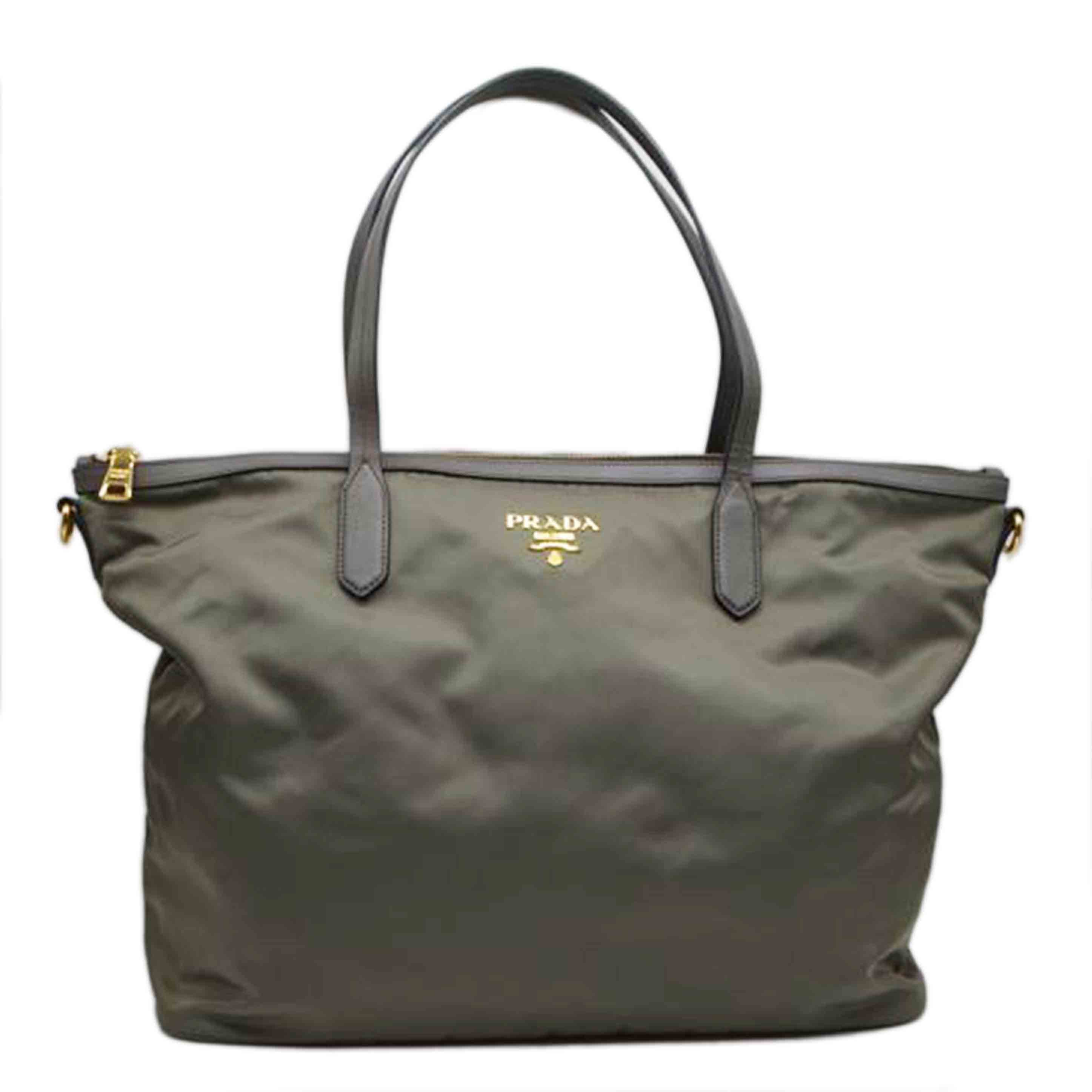 PRADA プラダ/テストーナイロンレザートート/カーキー//165/Bランク/89