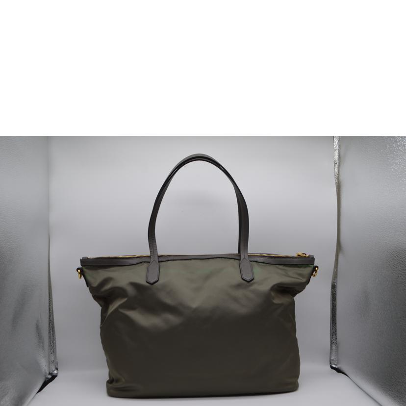 PRADA プラダ/テストーナイロンレザートート/カーキー//165/Bランク/89