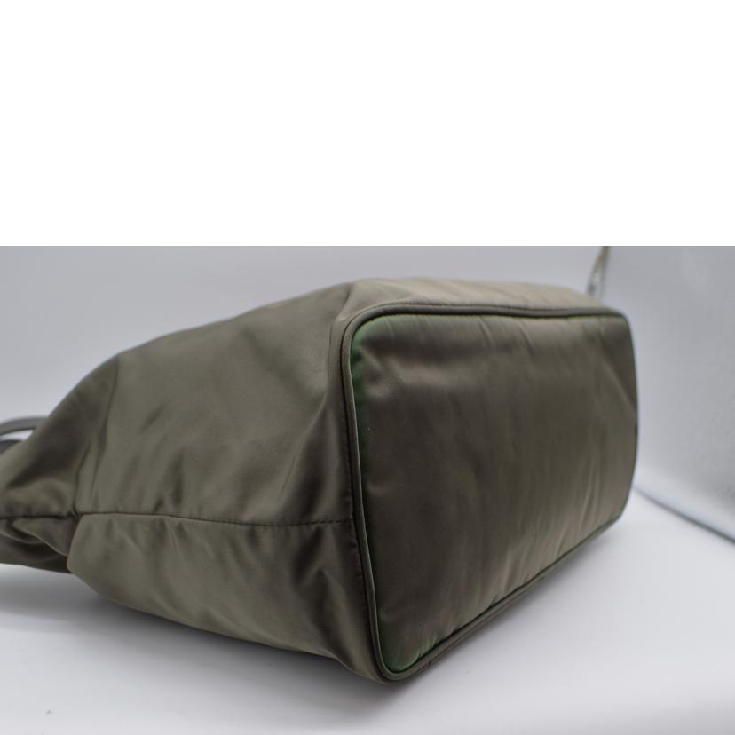 PRADA プラダ/テストーナイロンレザートート/カーキー//165/Bランク/89