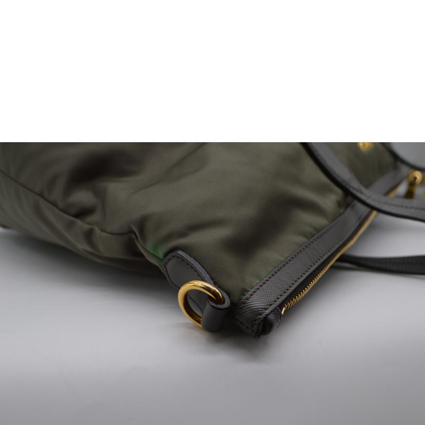 PRADA プラダ/テストーナイロンレザートート/カーキー//165/Bランク/89