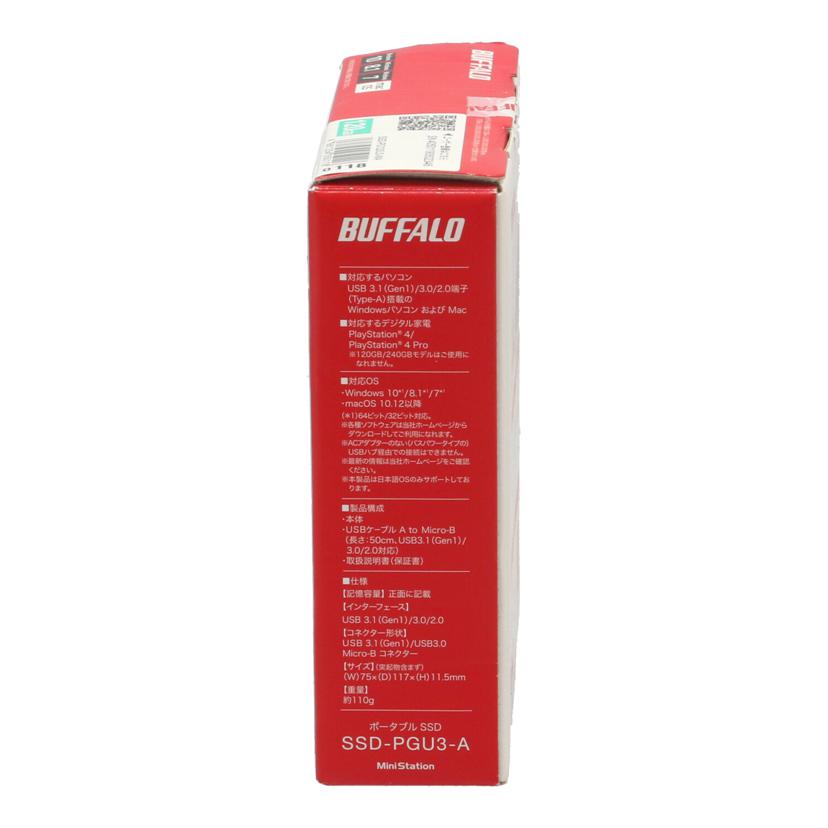 BUFFALO バッファロー /ポータブルSSD 120GB 未使用品/SSD-PG120U3-WA//40501190502346/Sランク/75