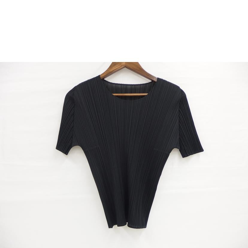 PLEATS PLEASE プリーツプリーズ/PLEATS PLEASE 半袖プリーツトップス/ブラック//ABランク/82