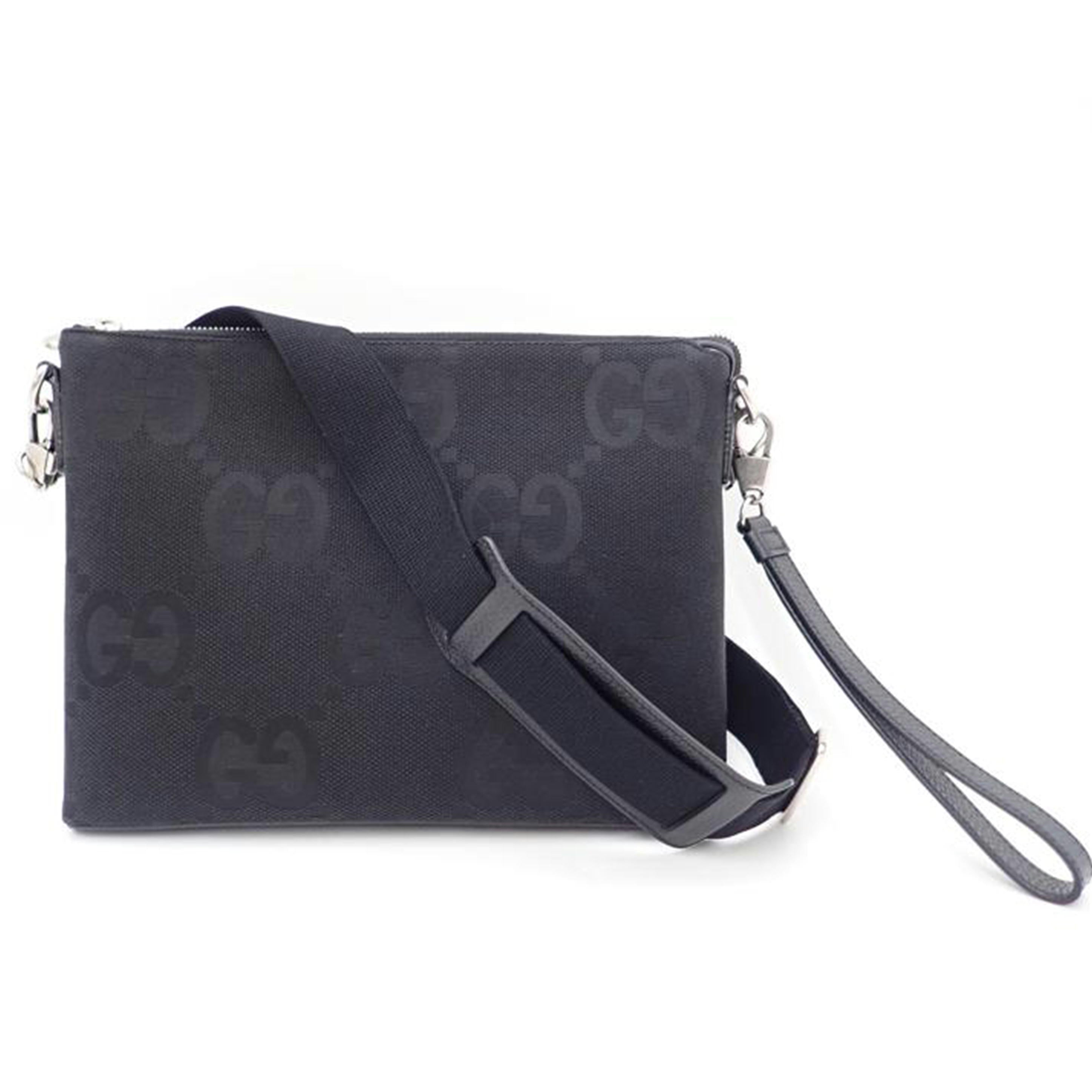 GUCCI グッチ/ジャンボGGメッセンジャーショルダー/ブラック/739668//213***/Aランク/69