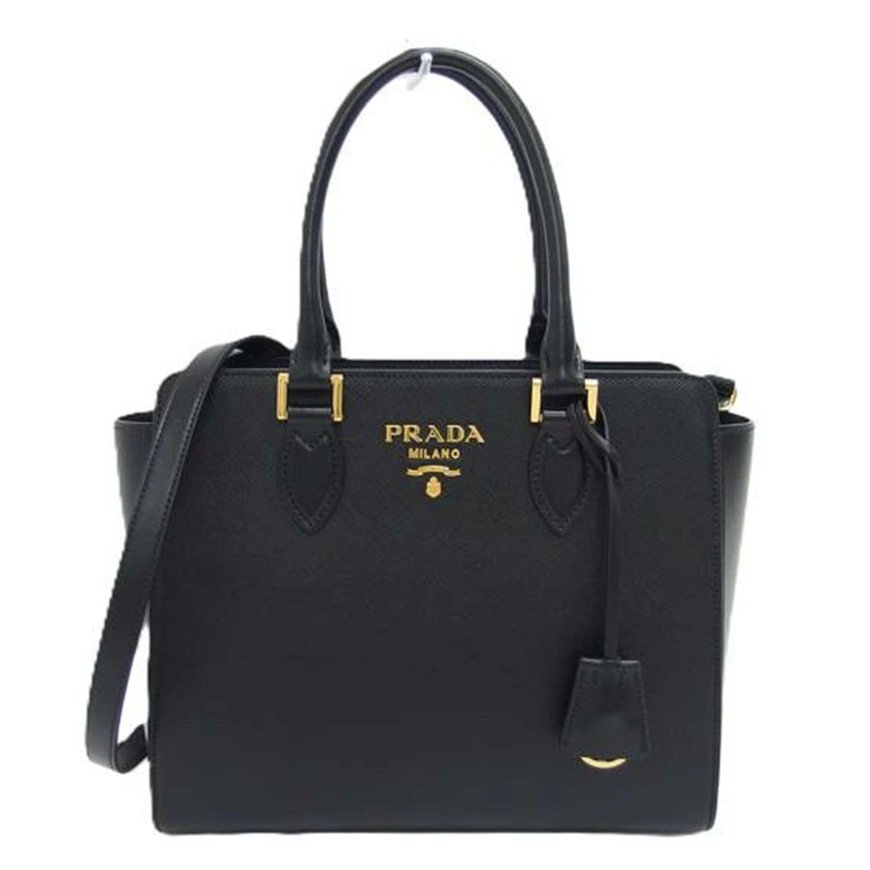 PRADA プラダ/サフィアーノ2WAYショルダーバッグ/ブラック/1BA113//158/Aランク/04