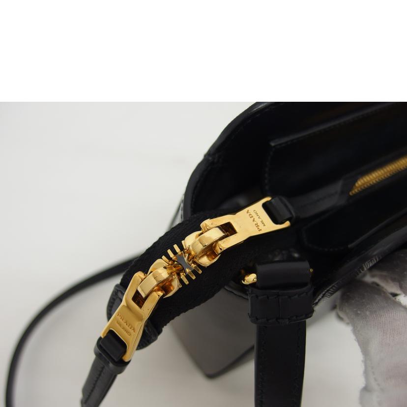 PRADA プラダ/サフィアーノ2WAYショルダーバッグ/ブラック/1BA113//158/Aランク/04