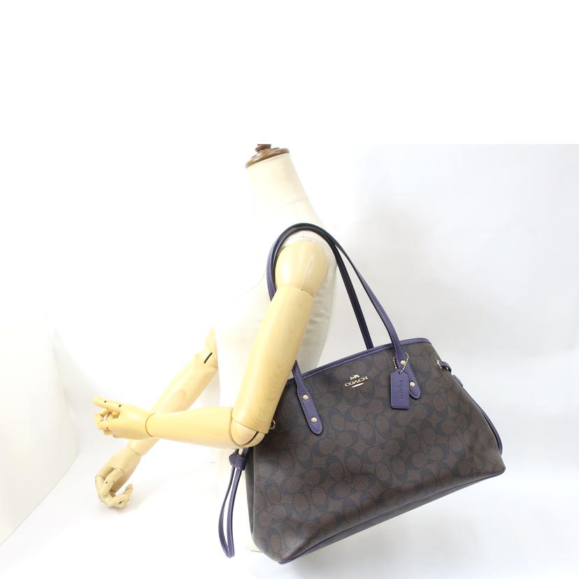 COACH コーチ/ラグジュアリー シグネチャー ドローストリングトートバッグ/F57842//ABランク/65