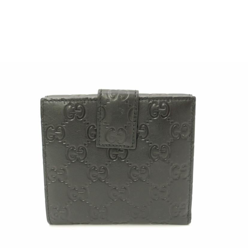 GUCCI グッチ/グッチシマWホック財布/ブラック/112664//478***/Aランク/69