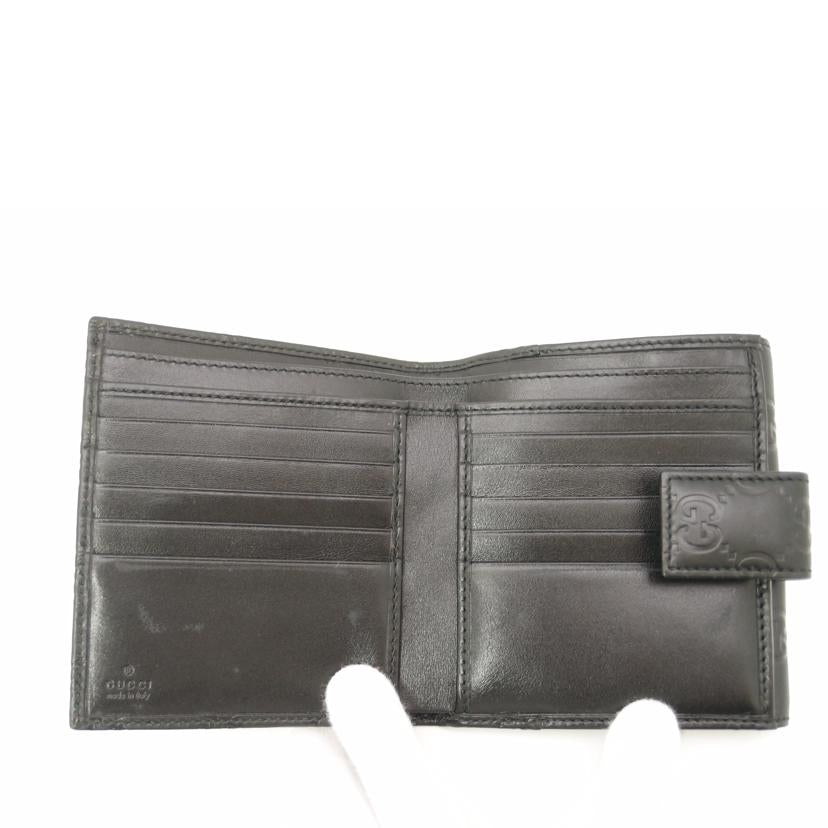 GUCCI グッチ/グッチシマWホック財布/ブラック/112664//478***/Aランク/69