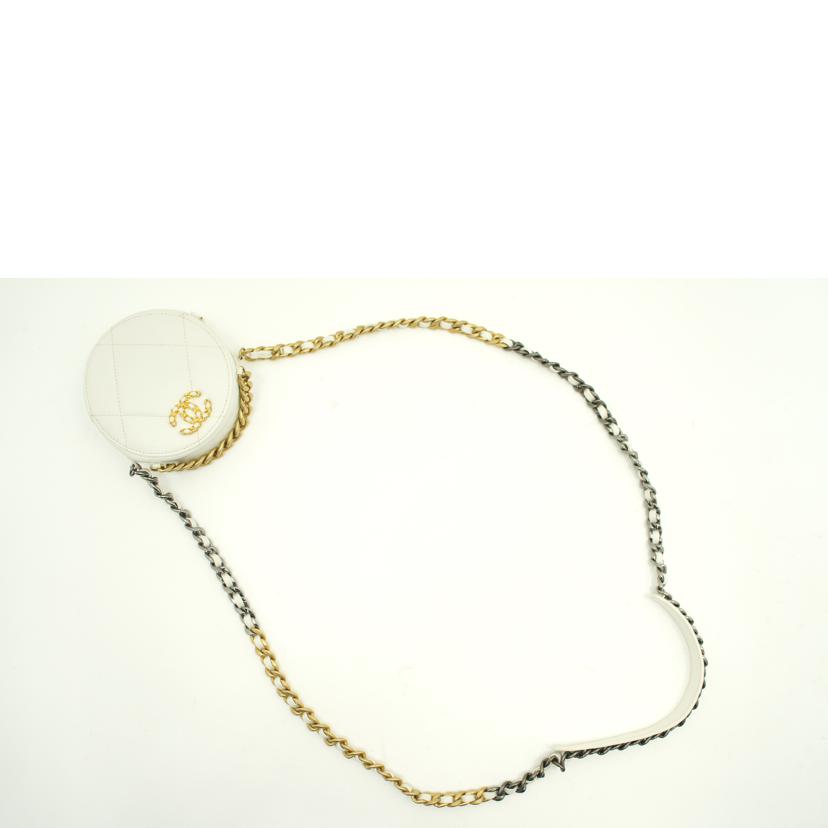 CHANEL シャネル/マトラッセ/シャネル19ラウンドチェーンショルダー/ホワイト/AP0945//305*****/ABランク/75