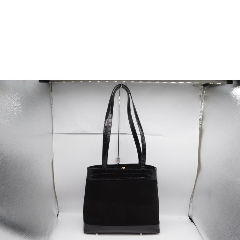 Ferragamo フェラガモ/ガンチーニスェードエンボスクロコレザートート/EA-217699//ABランク/89