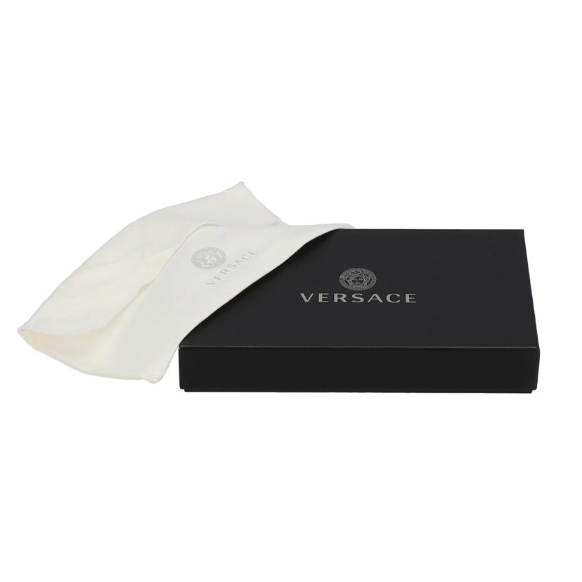 VERSACE ヴェルサーチ/レザーラウンドファスナー長財布 黒 金金具//Bランク/42