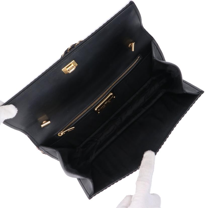 Ferragamo フェラガモ/ジニー・ヴァラリボンレザーチェーンショルダー/AU-21/F003//ABランク/91