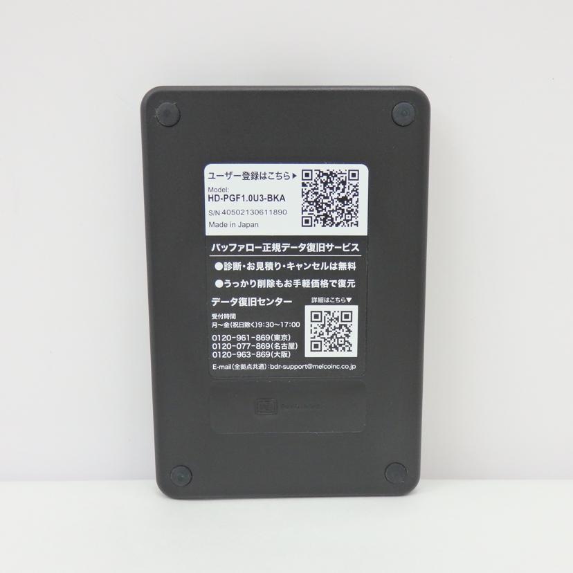 BUFFALO バッファロー/外付けHDD/HD-PGF1.0U3-BKA//ABランク/77