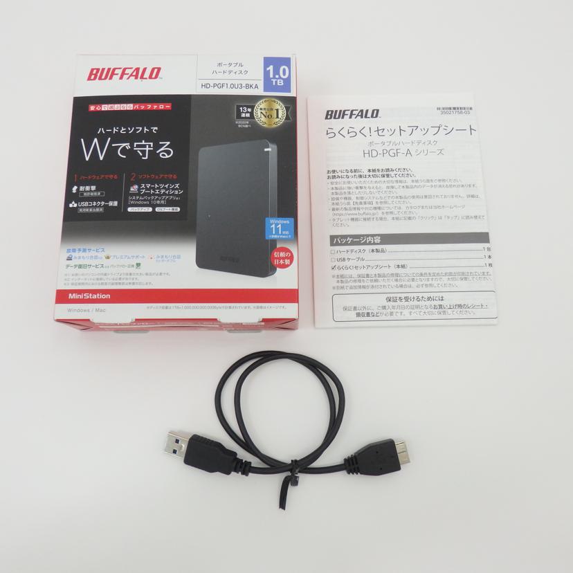 BUFFALO バッファロー/外付けHDD/HD-PGF1.0U3-BKA//ABランク/77