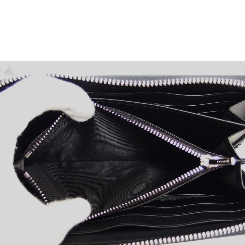 COACH コーチ/PVCシグネチャー/ラウンドファスナー長財布/ブラック/C4452//A21**/Aランク/04