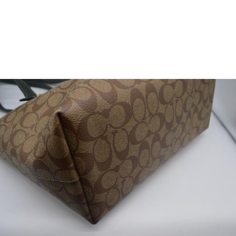 COACH コーチ/ラグジュアリーシグネチャージップレザートート/カーキ/79609//J22**/SAランク/89