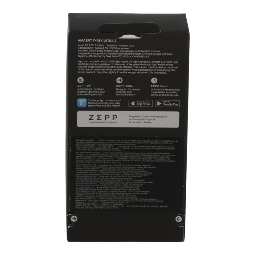 Zepp Health amazfit アマズフィット /スマートウォッチ未使用/Amazfit T-Rex Ultra 2//25507603008536/Sランク/25