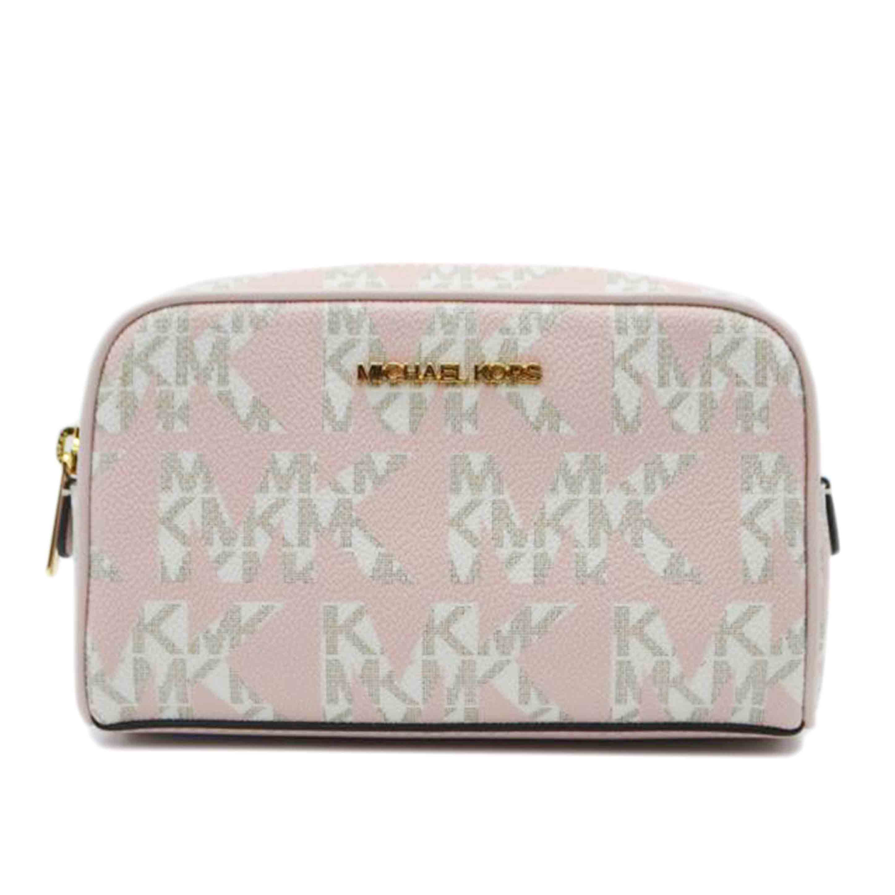 MICHAEL KORS マイケルコース/ジェットセットMKシグネチャーコスメポーチ/ピンク/35T1GGFU8V//Sランク/89