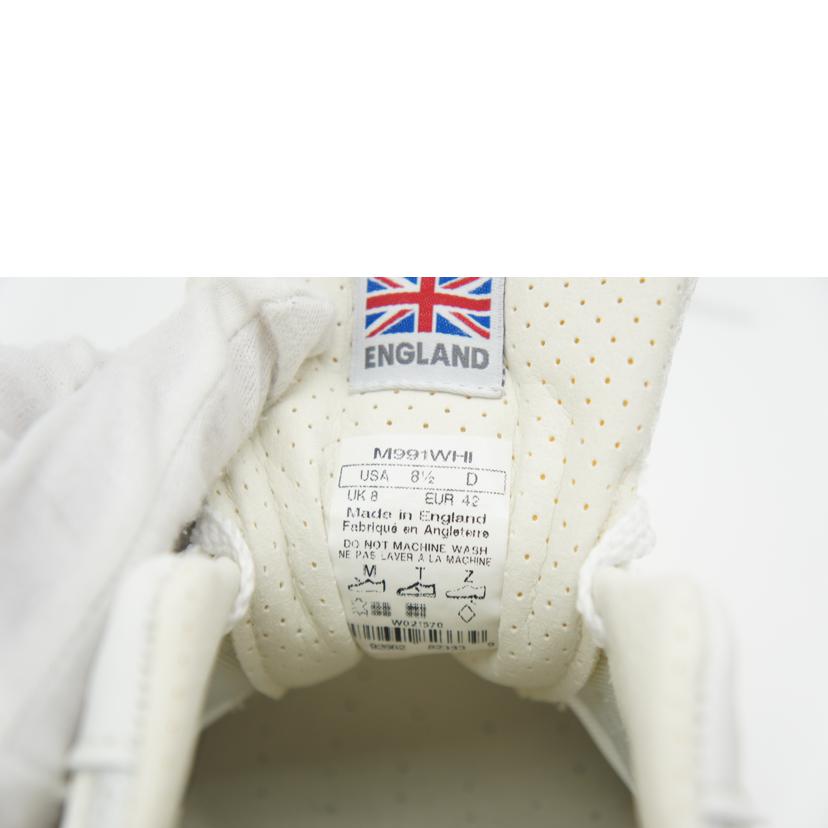 NB ニューバランス/991/ミューク/ホワイト/シルバー/M991WHI//サイズ:UK表記8/Aランク/75