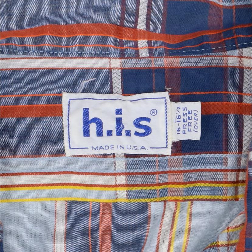 h.i.s/70’s/チェックシャツ/USA製/ヴィンテージ/希少//ABランク/82